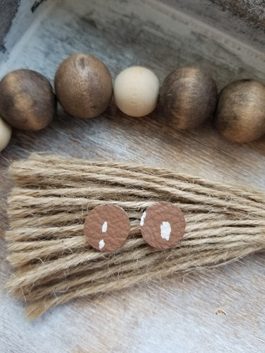 Brown and White Small Studs